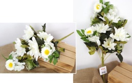 bukiet MARGARETKA wys. 56 cm (główka 13 i 6 cm) BIAŁA WMD-1572A