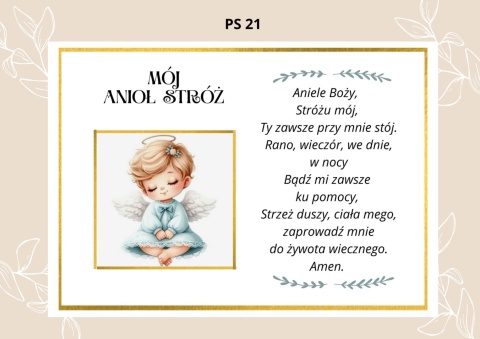 Anioł Stróż z modlitwą
