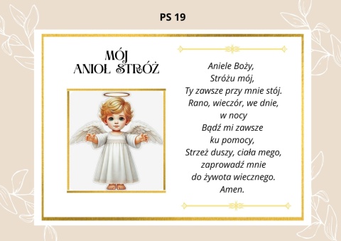 Anioł Stróż z modlitwą
