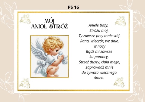 Anioł Stróż z modlitwą
