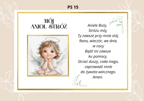 Anioł Stróż z modlitwą