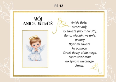 Anioł Stróż z modlitwą