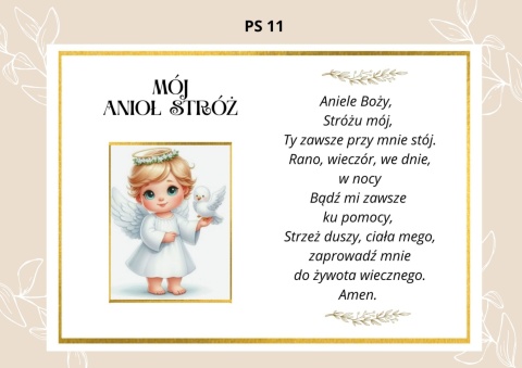 Anioł Stróż z modlitwą