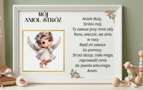 Anioł Stróż z modlitwą
