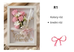 Kwiaty Mydlane w Ramce z napisem R1