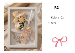Kwiaty Mydlane w Ramce z napisem R2