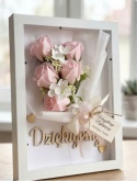 Kwiaty Mydlane w Ramce z napisem R4