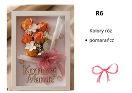 Kwiaty Mydlane w Ramce z napisem R6