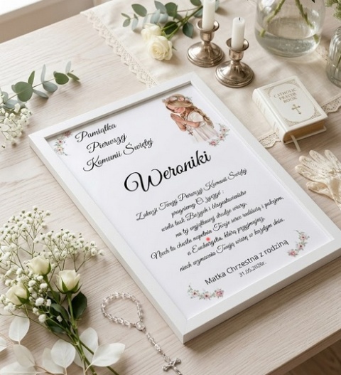 Personalizowana Pamiątka Komunii Świętej