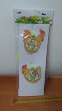 Girlanda 2szt. KURA/KOGUT drewno | SWF-16112