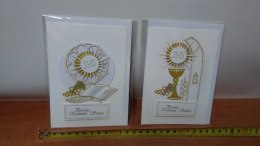 Karnet ręcznie zdobiony KOMUNIA ŚWIĘTA C6