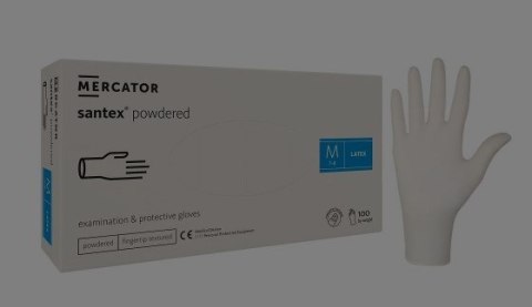 Rękawiczki pudrowe 100szt lateks rozm XS białe