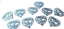 Serce drewniane 5cm ażur zawieszka 10szt BABCIA