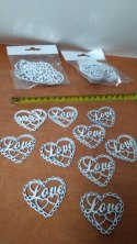 Serce drewniane zawieszka walentynka 10szt. 5cm