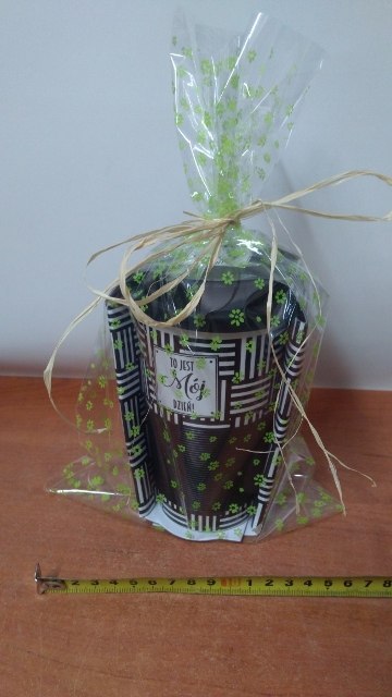 Worek celofan 25szt. 25x35cm BIAŁE KWIATY